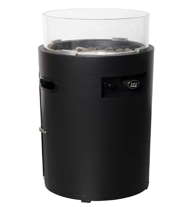 Nationalkrafts 34.6-inch Smokeless Propane Gas Fire Pit Round Outdoor Backyard Heating Fireplace Black