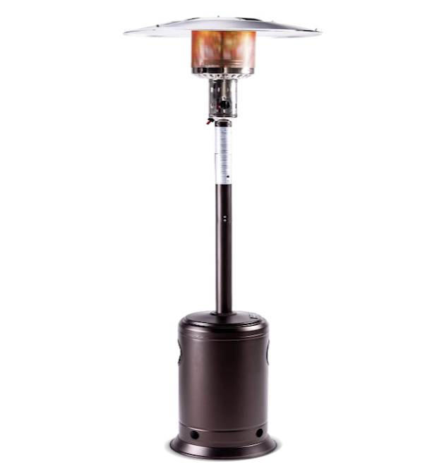 Nationalkrafts 48,000 BTU Outdoor Patio Heater Propane Patio Heater w/Tip-Over & Flameout Protection,Bronze