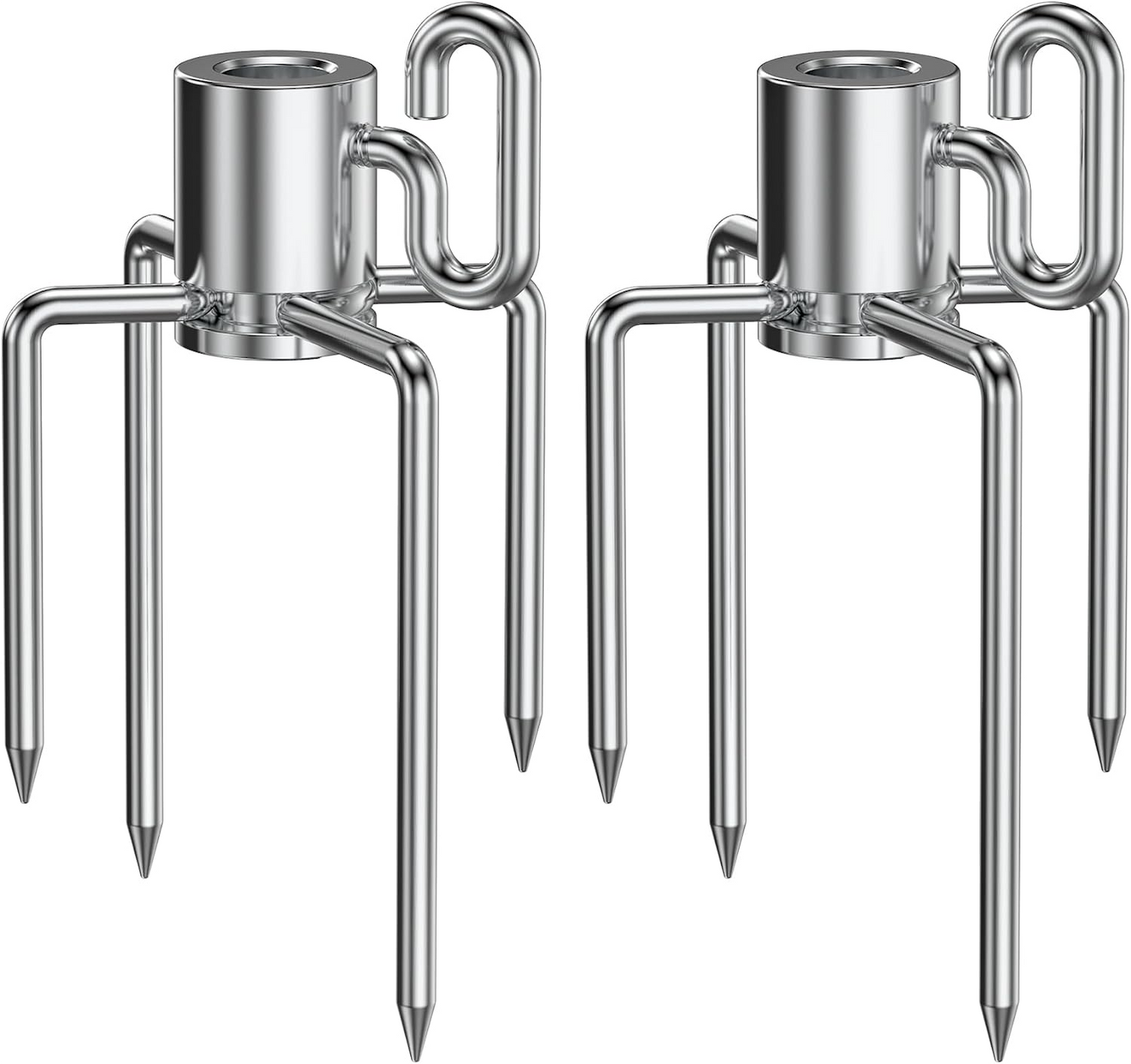 Nationalkrafts Rotisserie Meat Forks(1-Pair) for Grills-Fits 1/2-Inch hexagon & 3/8-Inch and 5/16-Inch square Spit Rods