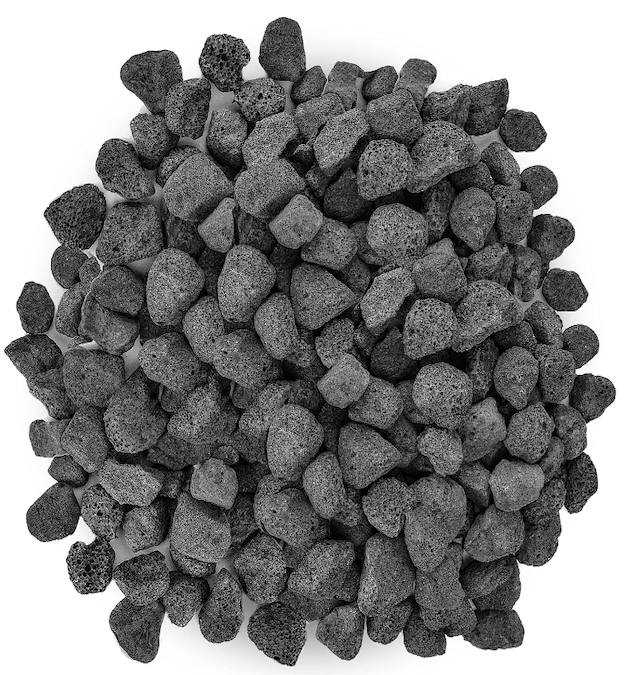 Nationalkrafts Black Lava Rock Granules for Gas Log Sets & Fireplaces - 10 lb Bag (0.8"-1.2"